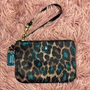 Coach Leopard Print Wristlet